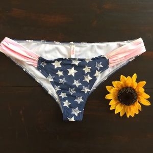 Charlotte Russe distressed USA Bikini Bottoms🇺🇸